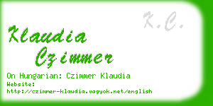 klaudia czimmer business card